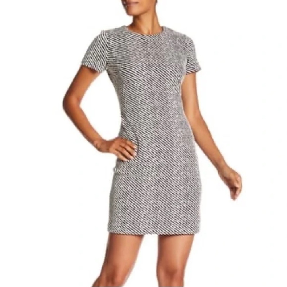 Calvin Klein Diagonal Stripe Sheath Dress Size 14